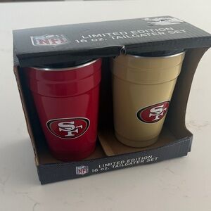 New San Francisco 49’ers NFL 16 oz Tailgater Cup Set